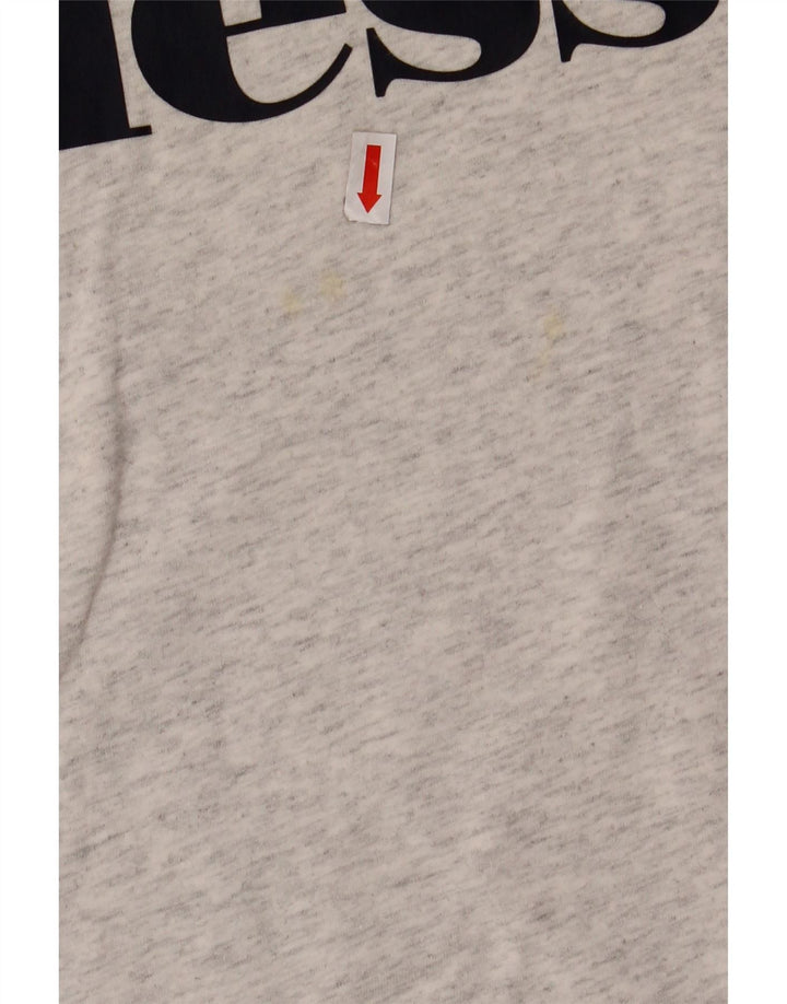 ELLESSE Girls Graphic T-Shirt Top 12-13 Years Grey Flecked Cotton