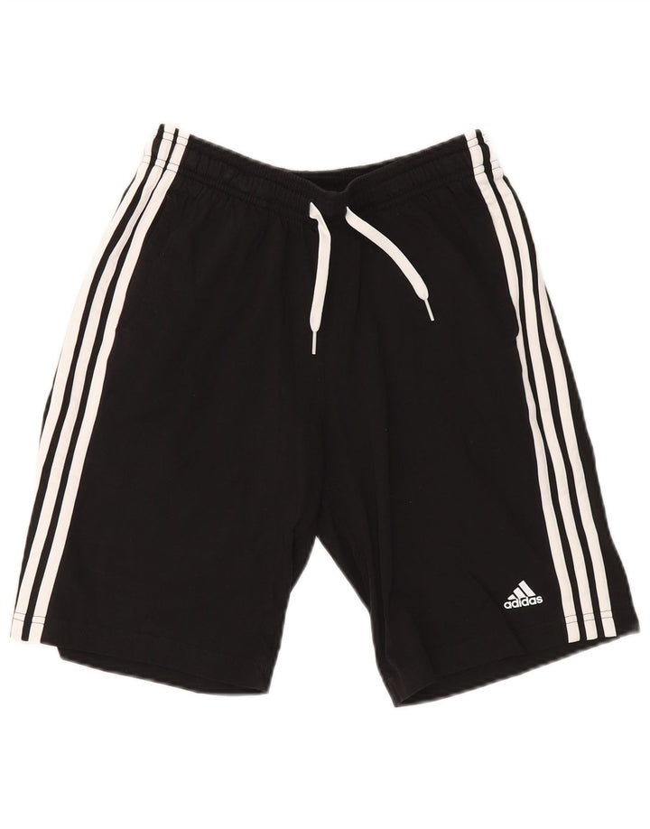ADIDAS Boys Sport Shorts 13-14 Years  Black Cotton
