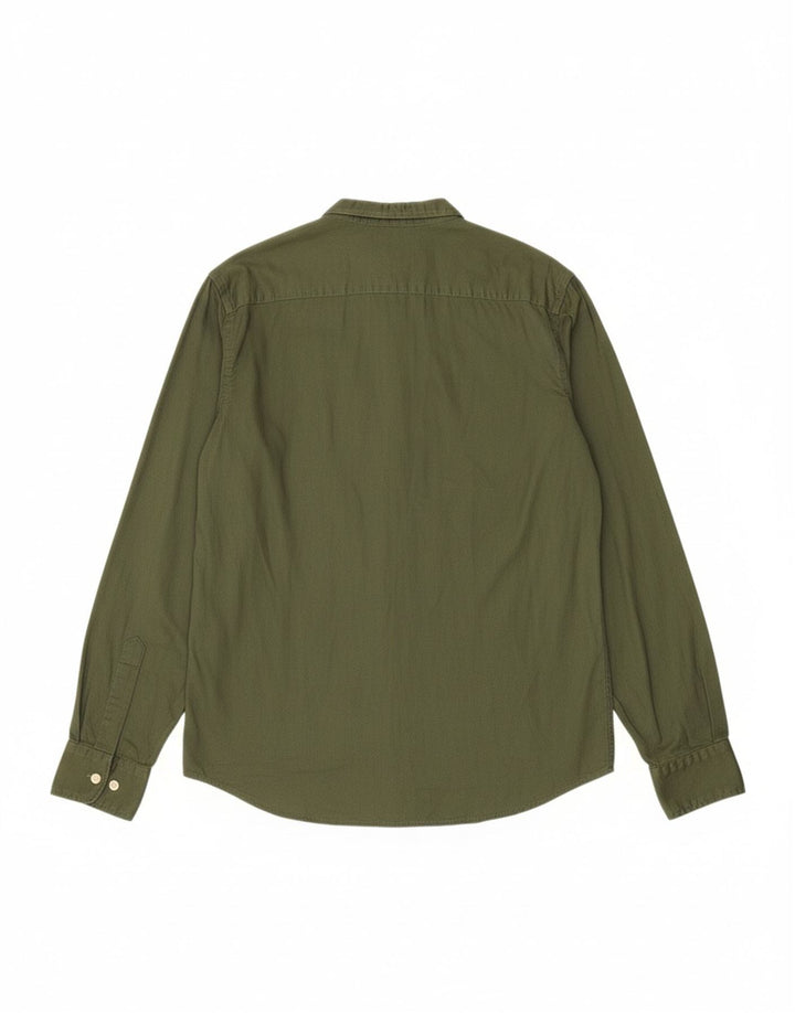 JACK & JONES Mens Shirt Small Green Cotton