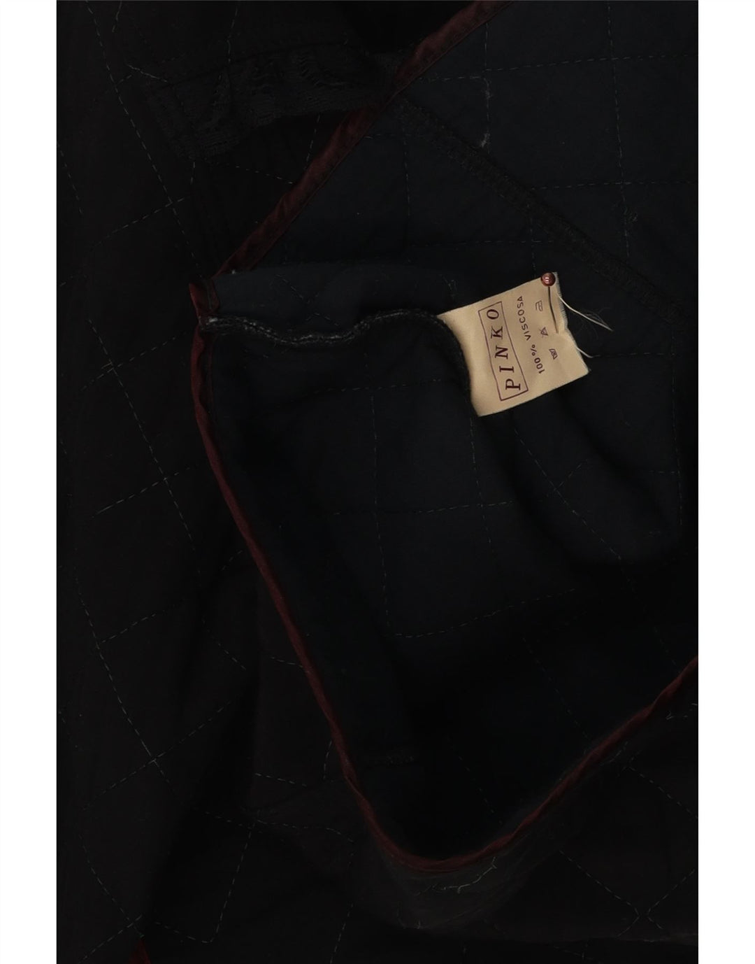 Pinko Womens Quilted Bolero Jacket UK 14 Medium Black Viscose