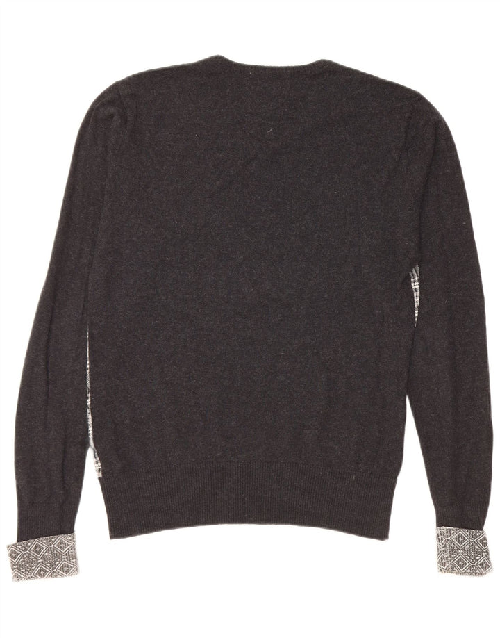 GUESS BY MARCIANO Womens V-Neck Jumper Sweater UK 10 Small Black Check