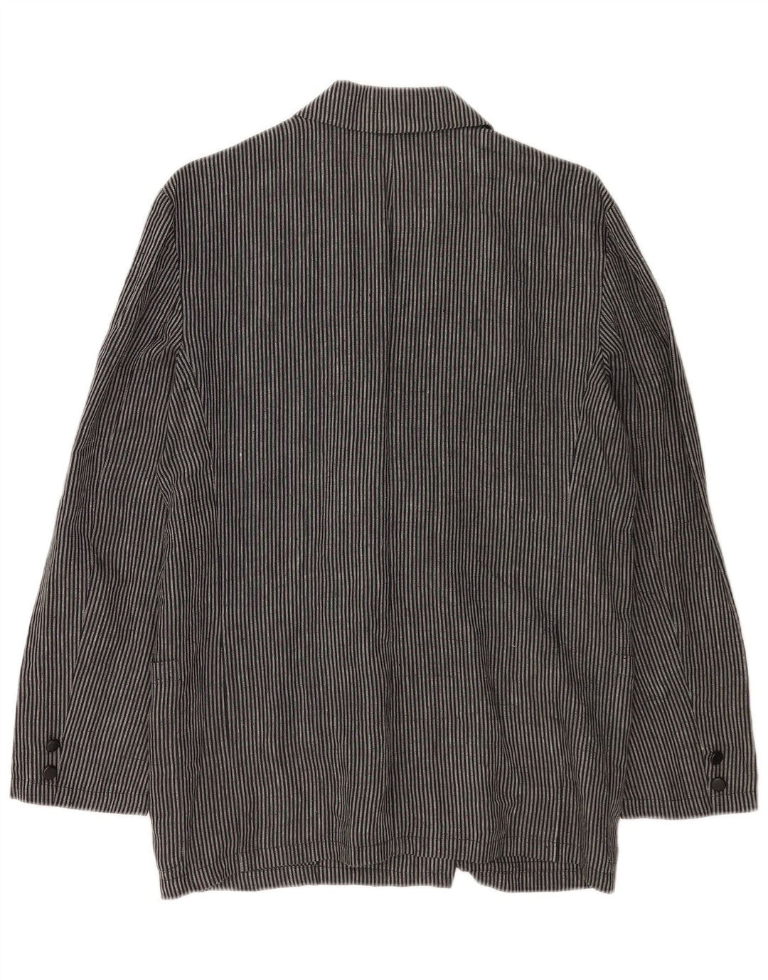 Pancaldi & B Womens Blazer Jacket UK 16 Large Grey Pinstripe