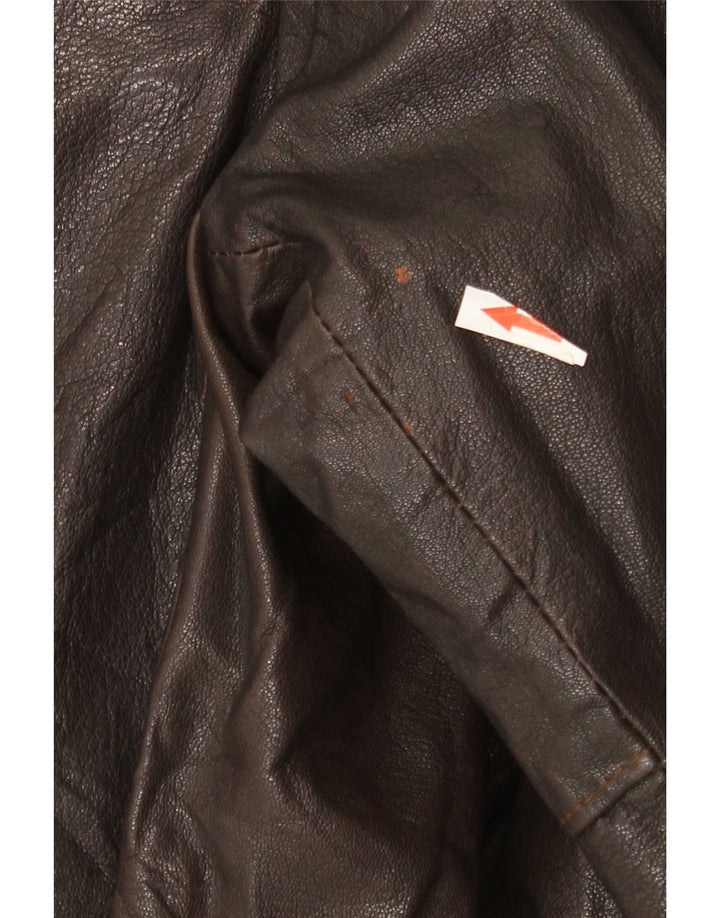 Vintage Mens Leather Jacket UK 40 Large Brown