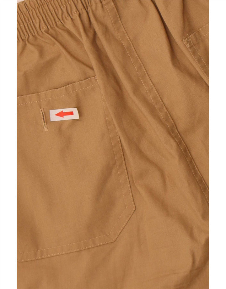 Leader Mens Casual Shorts W32 Medium Beige Polyester
