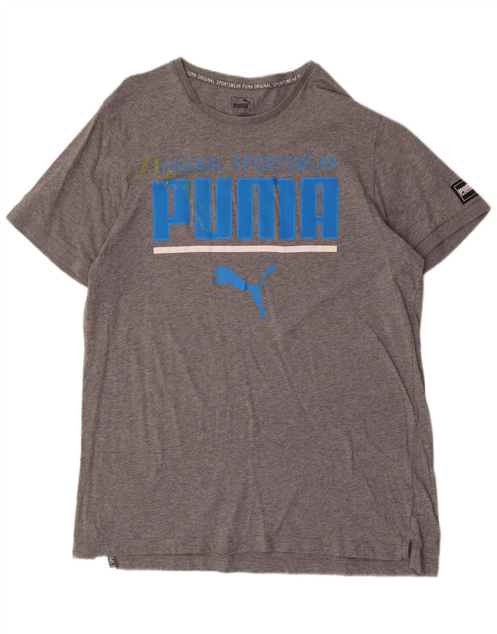 PUMA Mens Graphic T-Shirt Top XL Grey