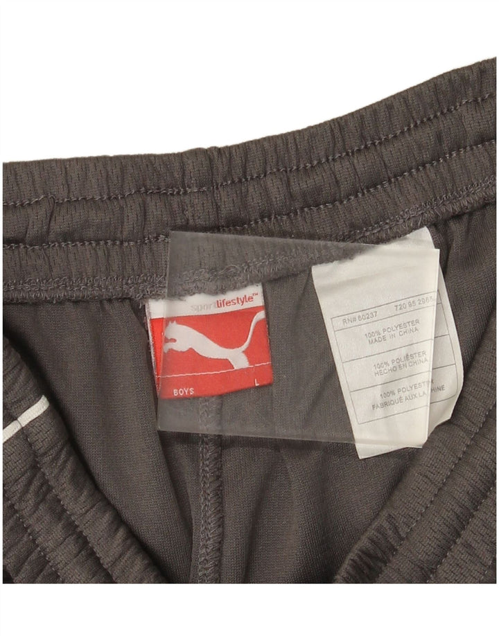 Puma Boys Tracksuit Trousers 11-12 Years Large Grey Polyester