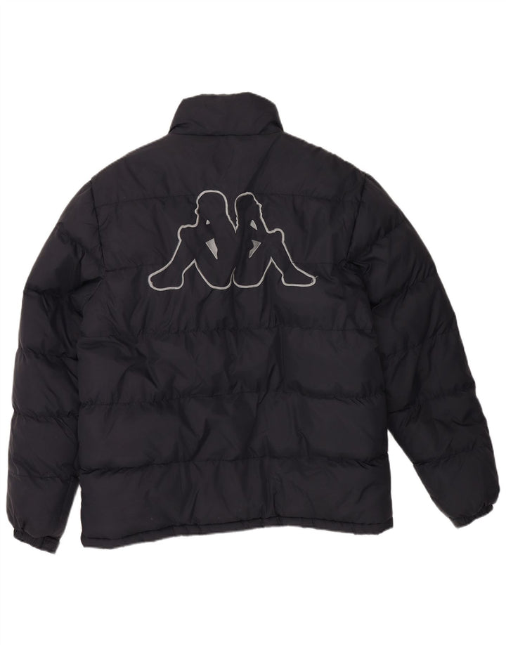 KAPPA Mens Graphic Padded Jacket UK 40 Large Navy Blue Polyester