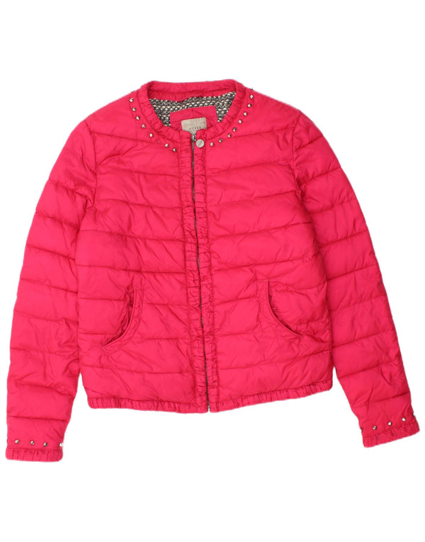 GUESS Womens Padded Jacket UK 12 Medium Pink Polyamide