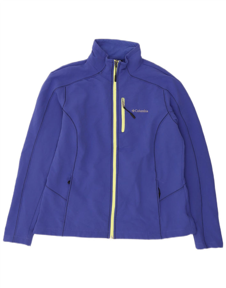 Columbia Womens Tracksuit Top Jacket UK 18 XL Blue Polyester