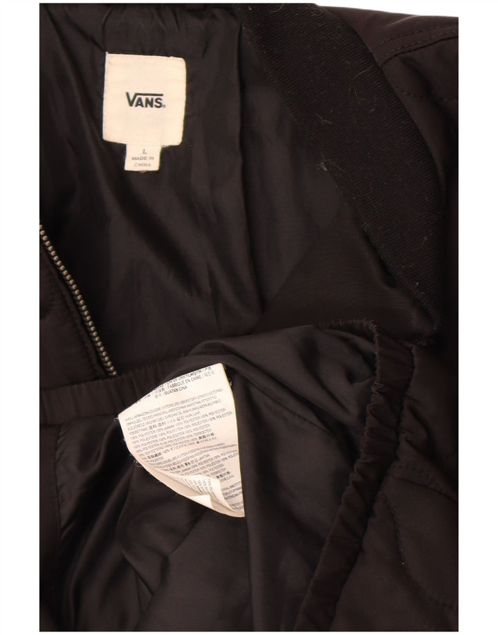 Vans Mens Quilted Jacket UK 40 Large Black Polyester