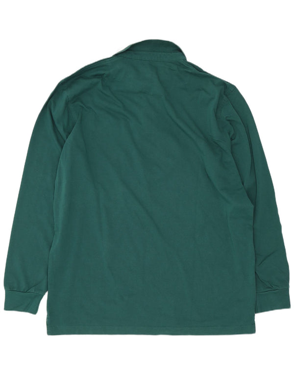 Harmont & Blaine Mens Long Sleeve Regular Fit Polo Shirt 3XL Green Cotton