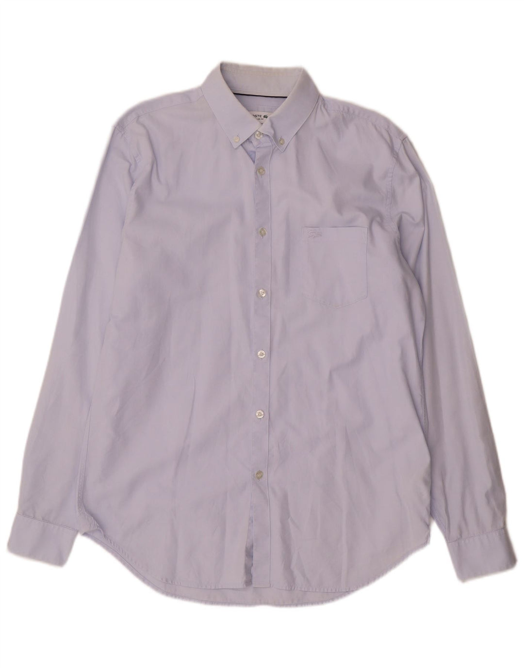 Lacoste Mens Regular Fit Shirt SIZE 41 16 Large Blue Cotton