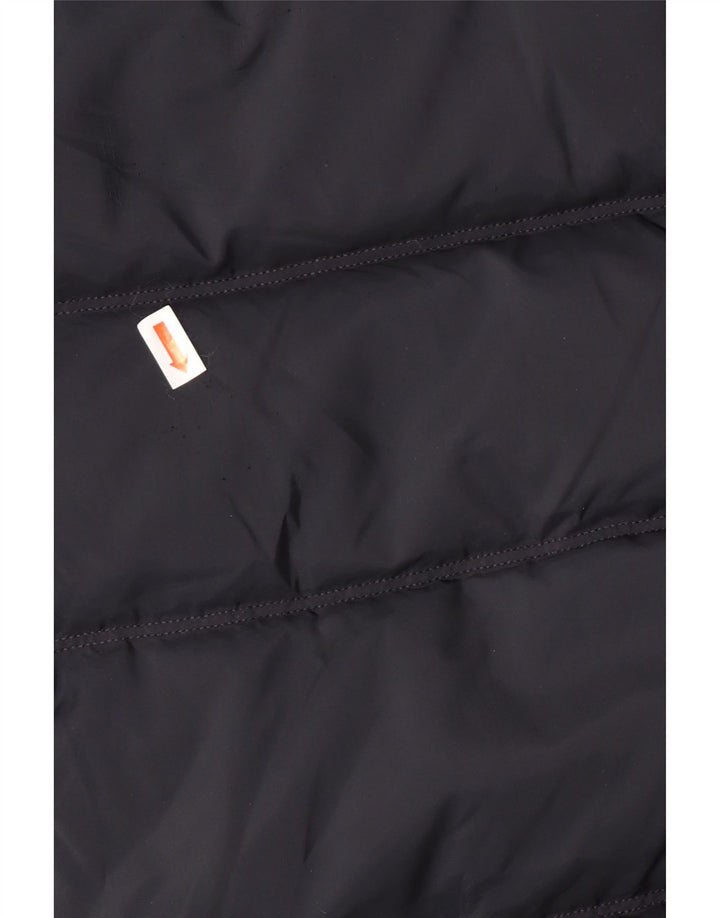 TOMMY HILFIGER Womens Hooded Padded Coat UK 10 Small Navy Blue Polyester