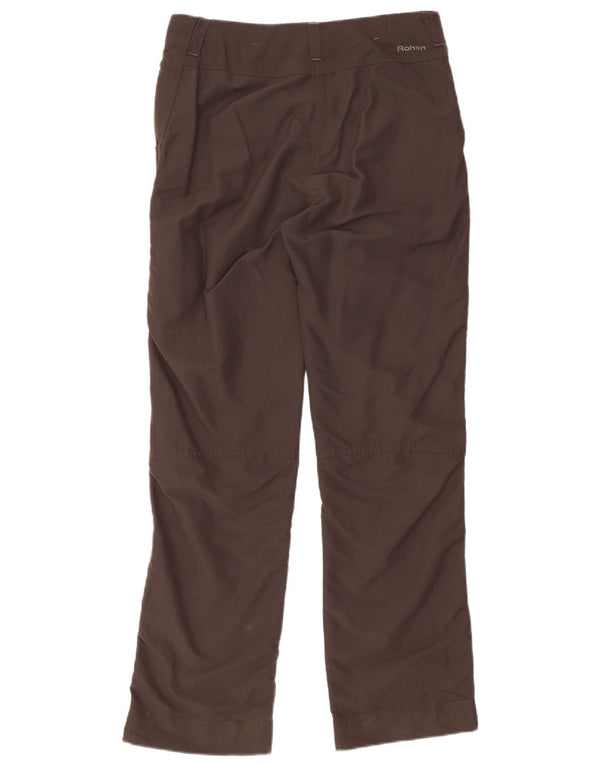 ROHAN Womens Straight Hiking Trousers UK 10 Small W30 L31 Brown Polyamide