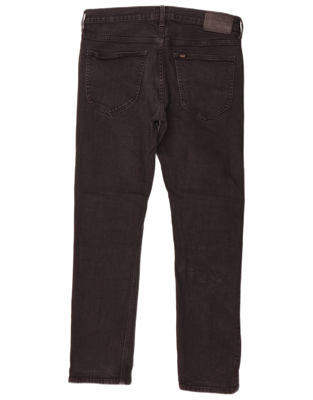 LEE Womens Daren Zip Fly Straight Jeans W31 L30 Black Cotton