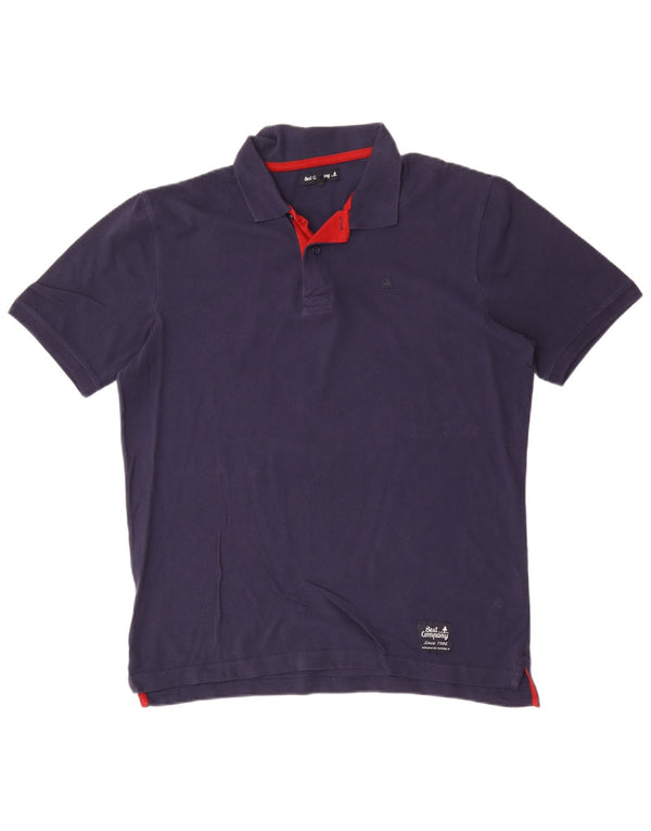 Best Company Mens Polo Shirt XL Navy Blue Cotton