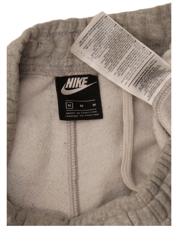Nike Womens Graphic Tracksuit Trousers Joggers UK 12 Medium Grey Cotton