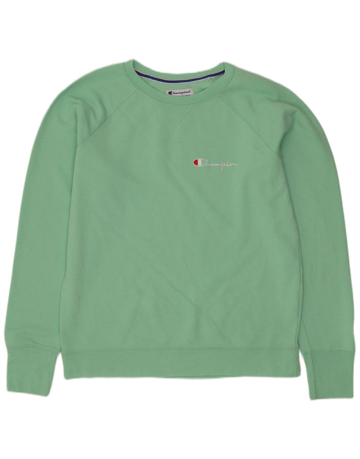 CHAMPION Mens Sweatshirt Jumper Large Green Cotton