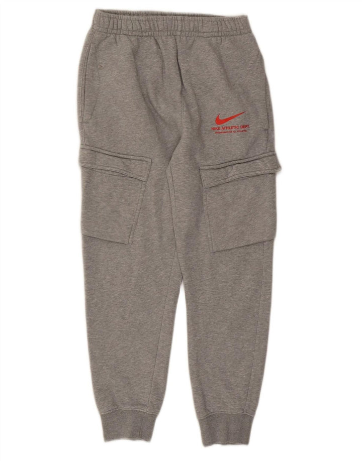 NIKE Mens Cargo Tracksuit Trousers Joggers Small Grey Cotton