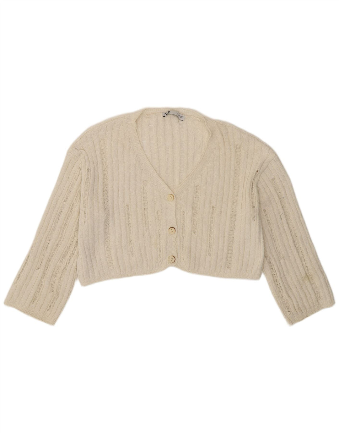 Zara Womens Oversized Bolero Jumper UK 10 Small Off White