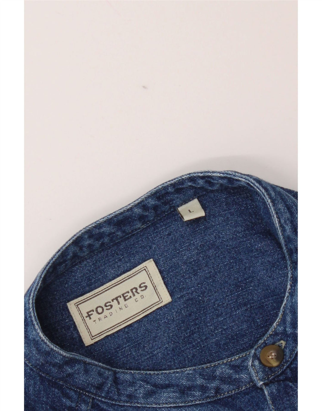 Fosters Mens Denim Shirt Large Blue