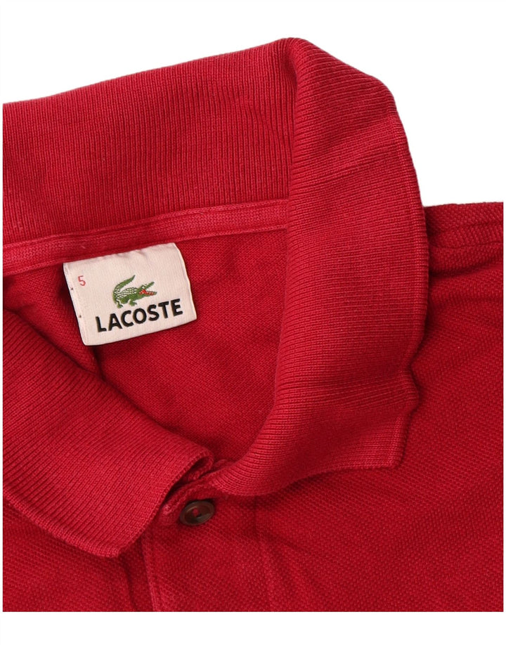 Lacoste Mens Polo Shirt Size 5 Large Red Cotton