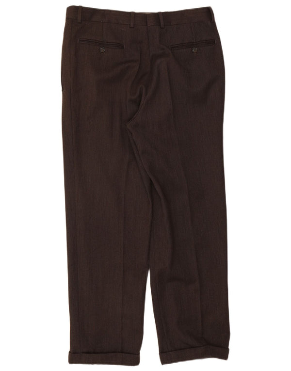 Vintage Mens Pegged Suit Trousers W32 L28 Brown