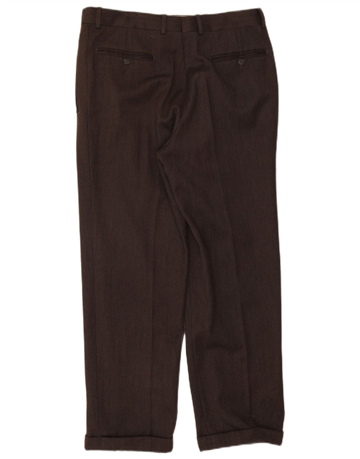 Vintage Mens Pegged Suit Trousers W32 L28 Brown