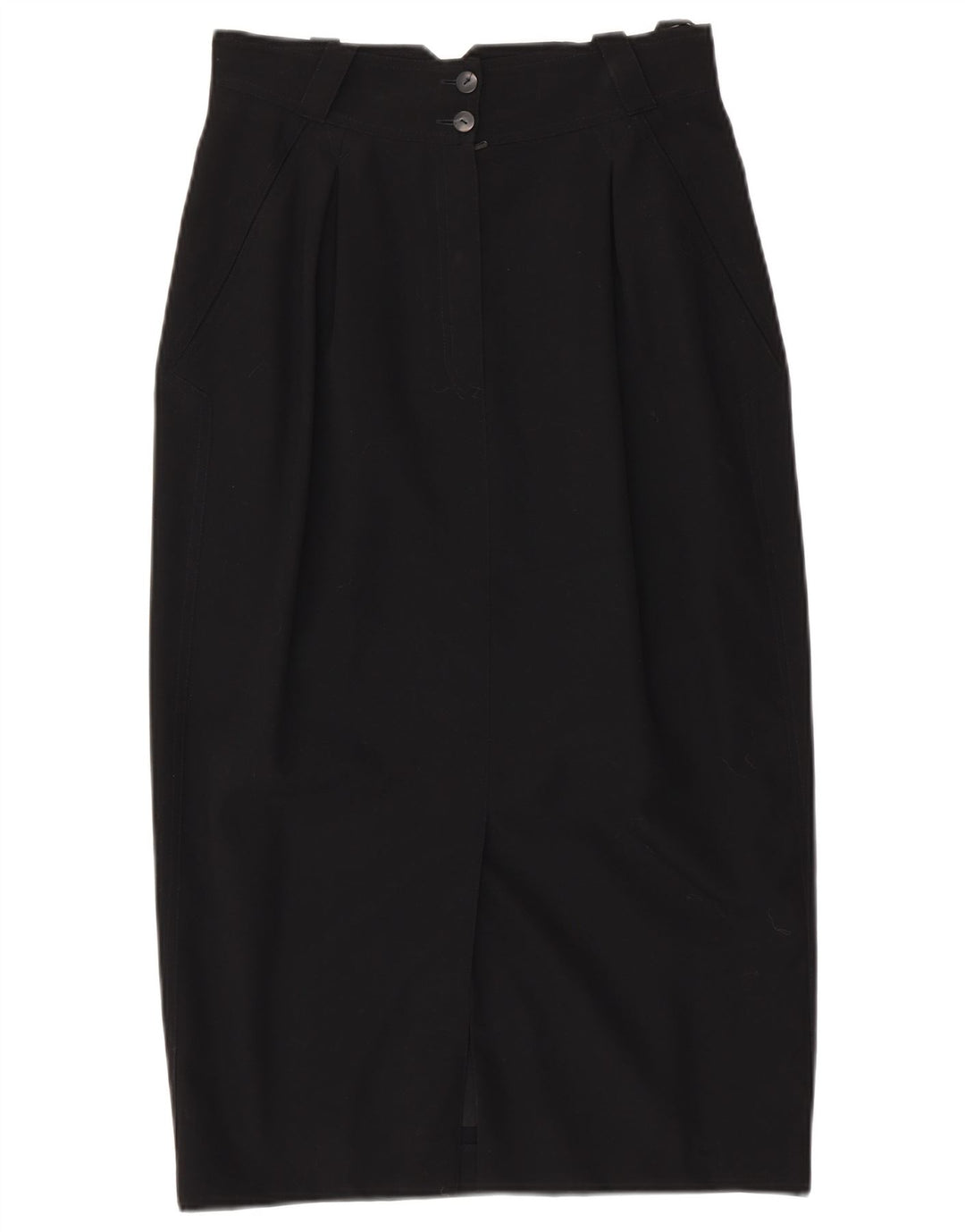 LAUREL Womens Midi Skirt EU 38 Medium W28 Black Wool