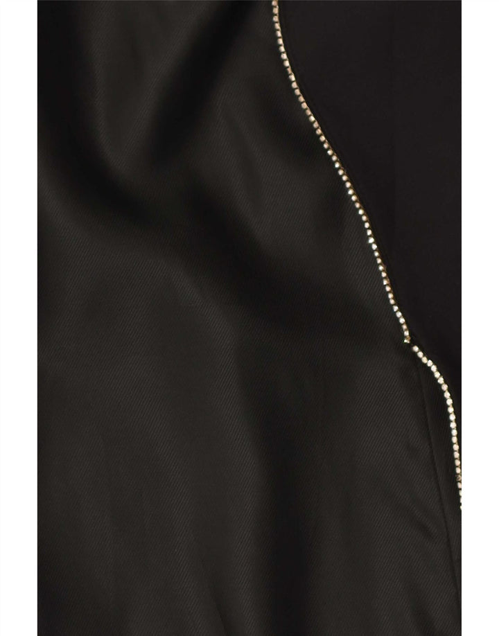Zara Womens Sleeveless Overcoat UK 10 Small Black Polyester