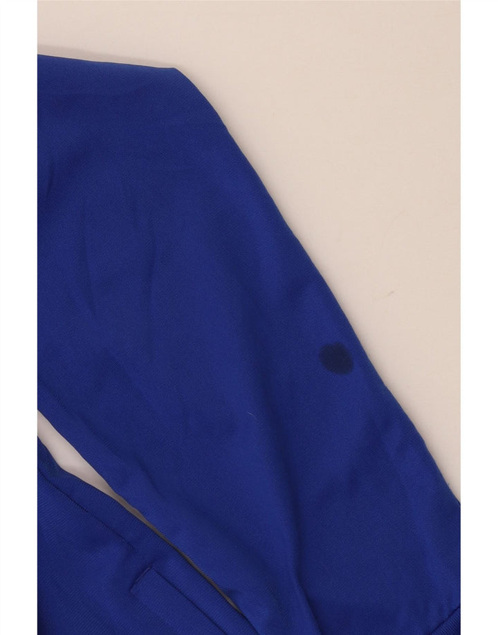 Adidas Boys Tracksuit Top Jacket 13-14 Years Blue Polyester