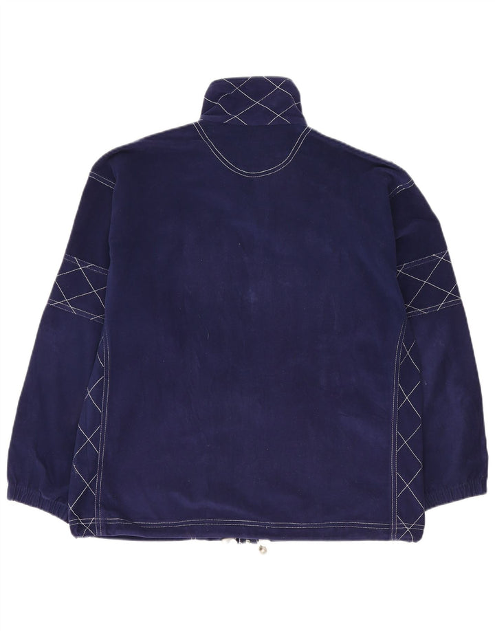 Diadora Mens Graphic Graphic Tracksuit Top Jacket Small Blue Polyester