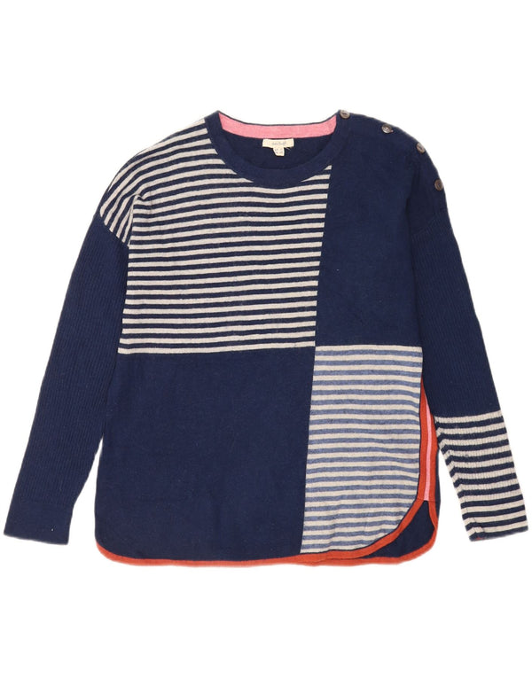White Stuff Womens Boat Neck Jumper Sweater UK 10 Small Navy Blue