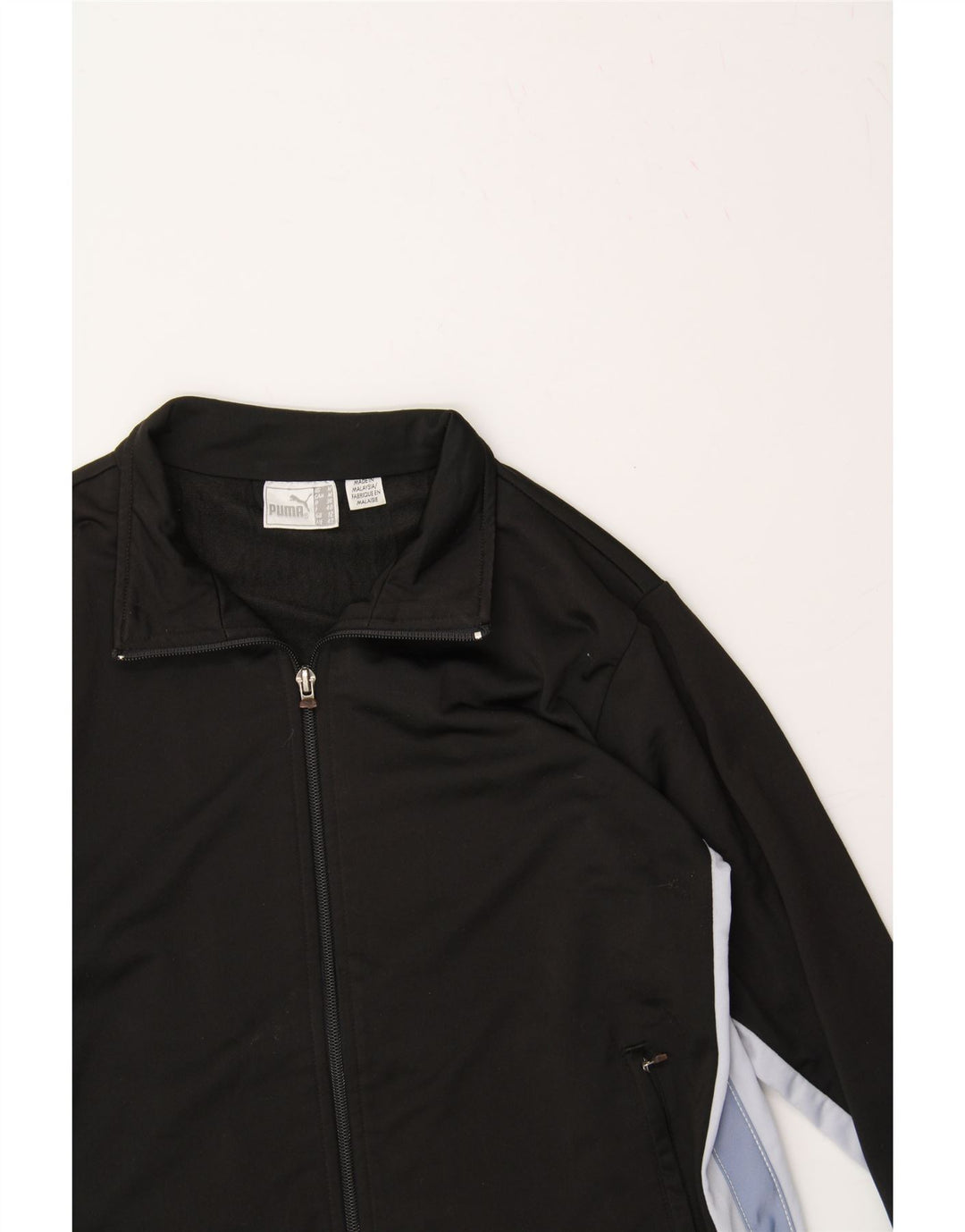 PUMA Womens Tracksuit Top Jacket UK 12 Medium Black Colourblock Vintage Puma and Second-Hand Puma from Messina Hembry 