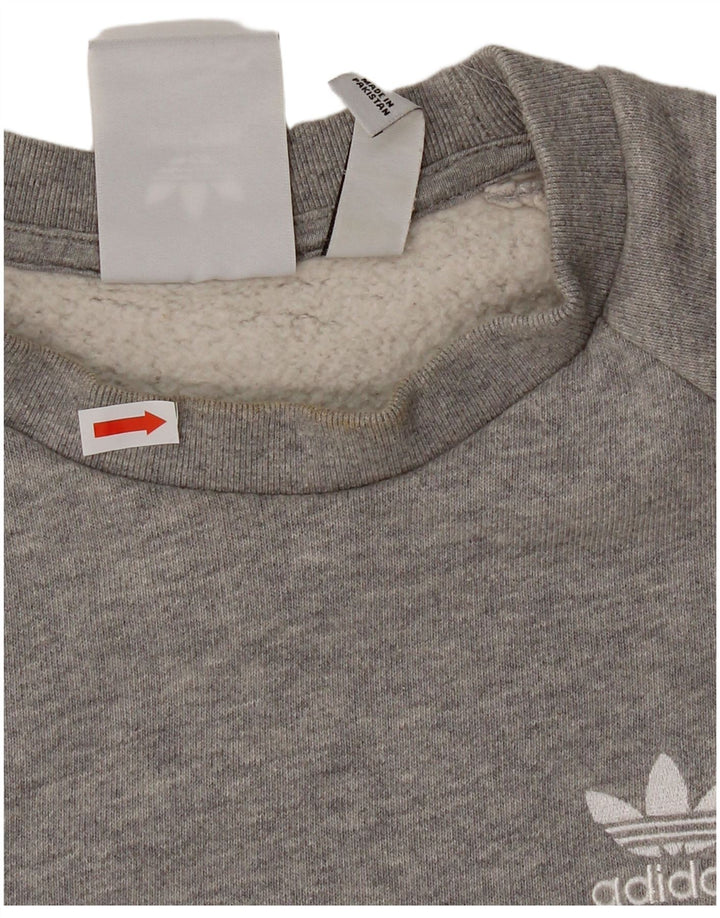 ADIDAS Mens Sweatshirt Jumper XS Grey Cotton