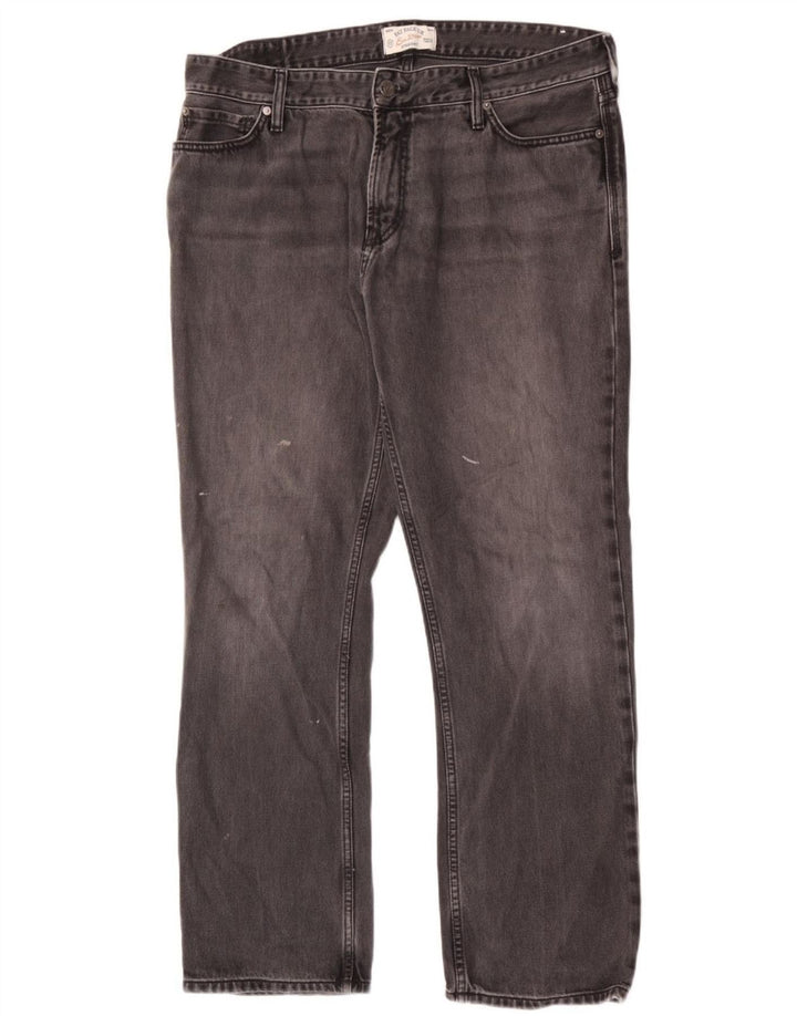 Fat Face Mens Straight Jeans W36 L31 Black Cotton