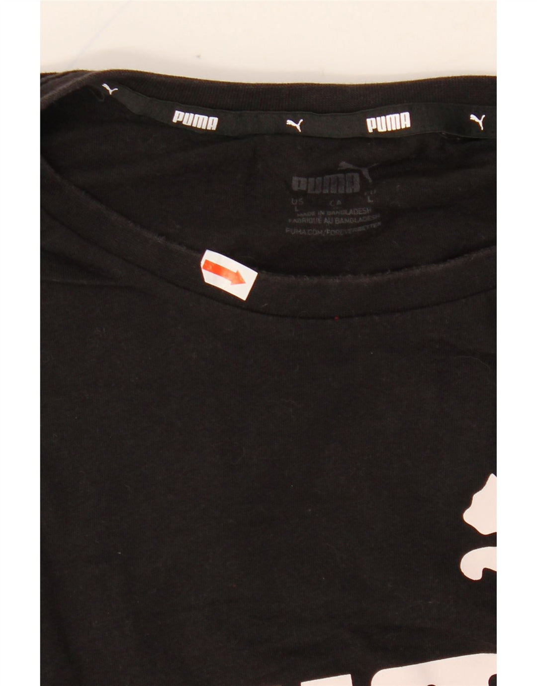 PUMA Mens Graphic T-Shirt Top Large Black