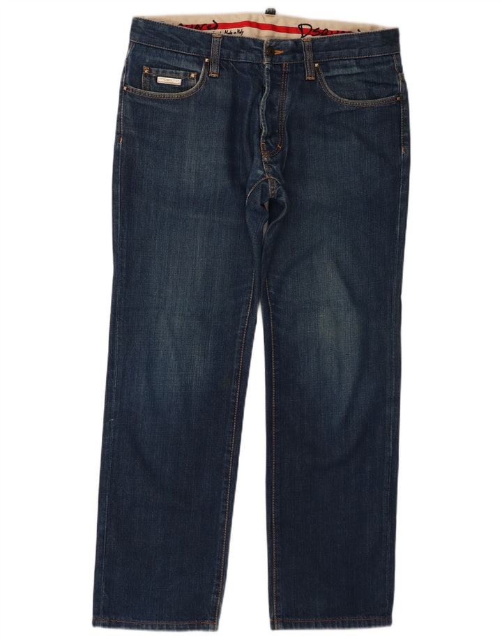 Dsquared2 Mens Straight Jeans IT 48 Medium W34 L29 Blue Cotton