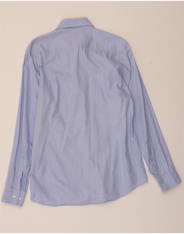 HUGO BOSS Mens Slim Fit Shirt Size 39 15 1/2 Medium Blue Cotton