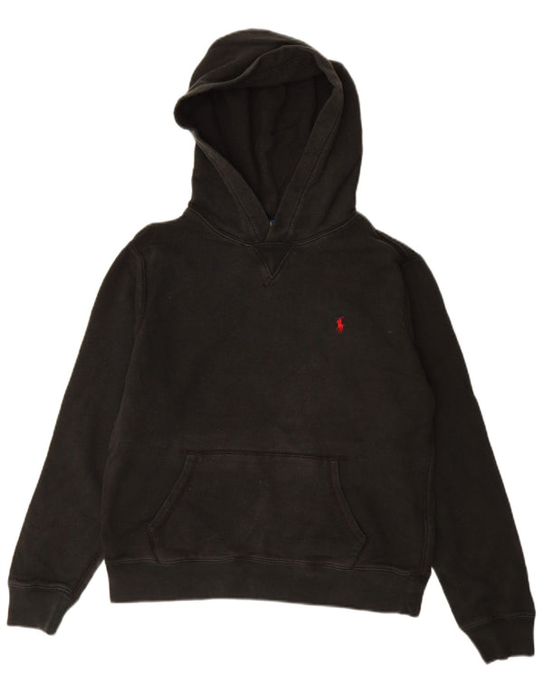 Polo Ralph Lauren Girls Hoodie Jumper 14-15 Years Large Black Cotton