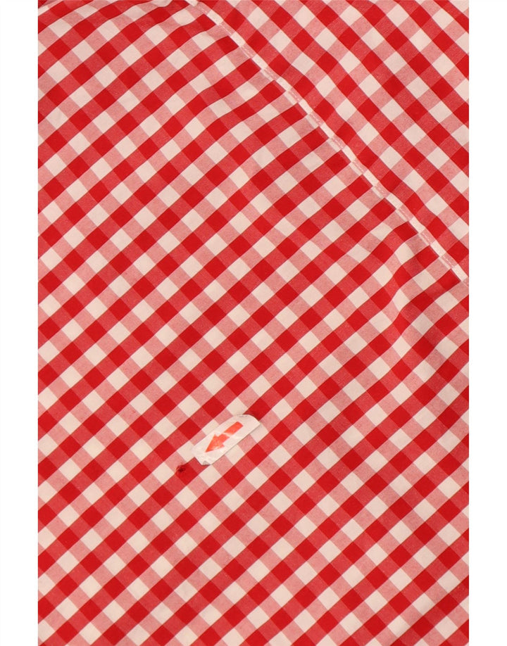 Tommy Hilfiger Mens Shirt Medium Red Check Cotton