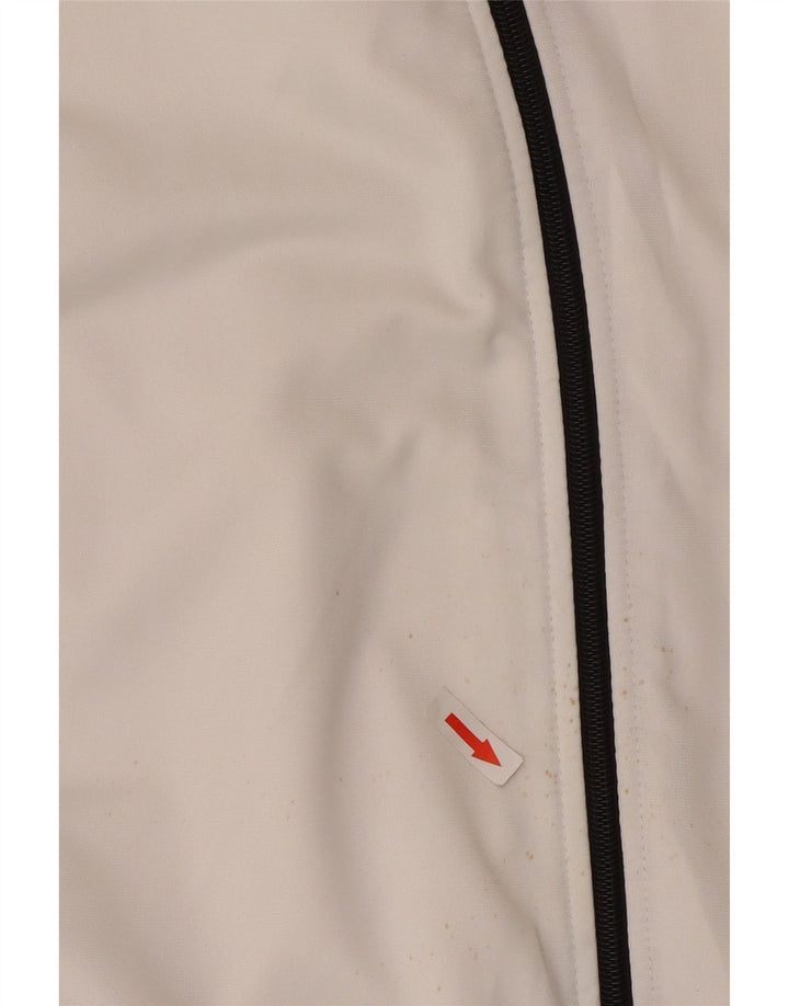 Asics Womens Graphic Tracksuit Top Jacket UK 18 XL White Colourblock