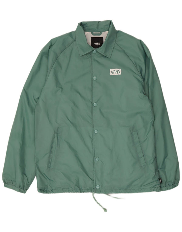 Vans Mens Anbass Graphic Rain Jacket UK 40 Large Green Nylon