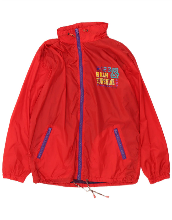 ETIREL Mens Graphic Rain Jacket UK 40 Large Red Nylon