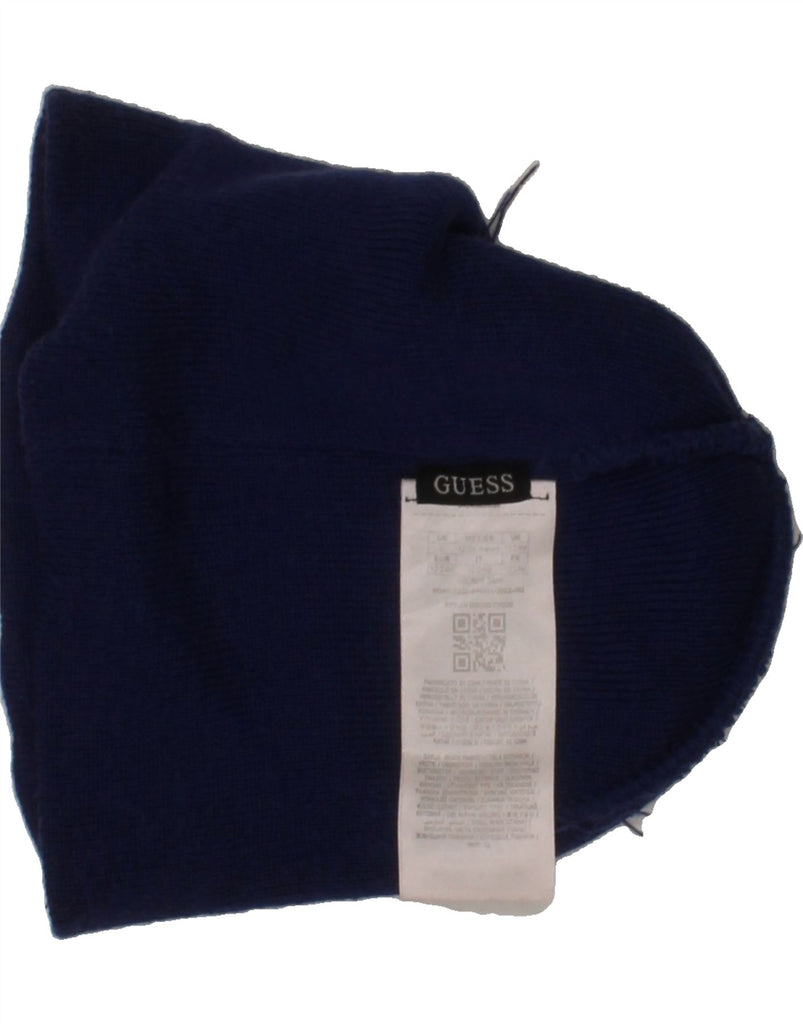 GUESS Baby Boys Graphic Beanie Hat 9-12 Months Navy Blue Viscose Vintage Guess and Second-Hand Guess from Messina Hembry 