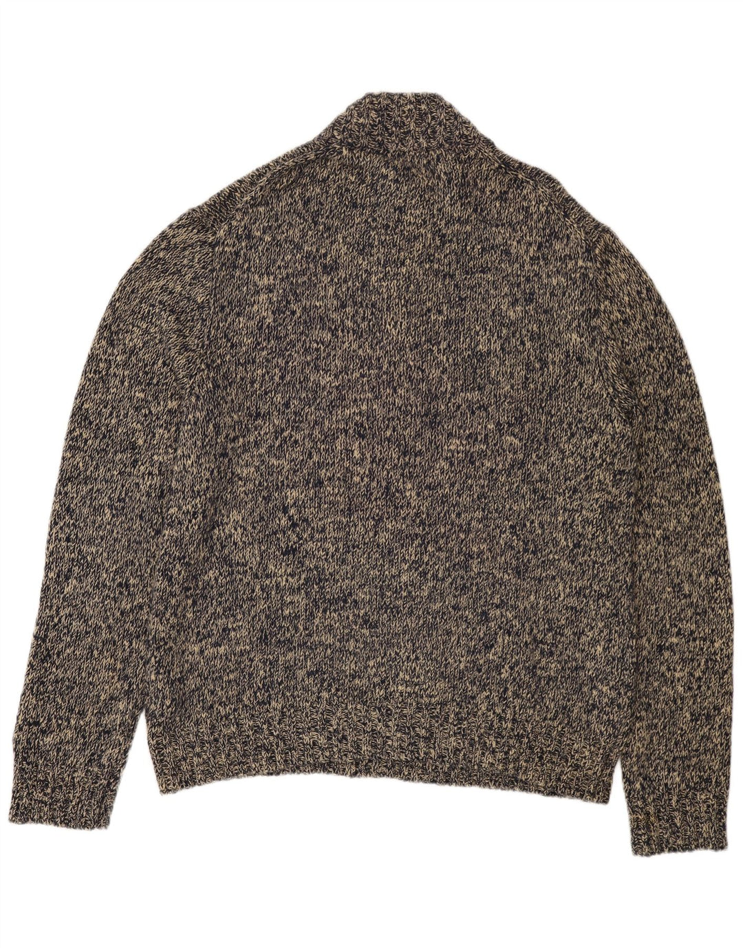 POLO RALPH LAUREN Mens Button Neck Jumper Sweater 2XL Grey Flecked Cotton