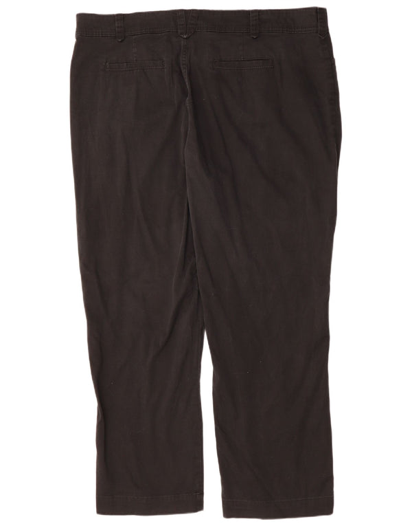 Lee Womens Straight Casual Trousers US 24 4XL W48 L30 Black Cotton