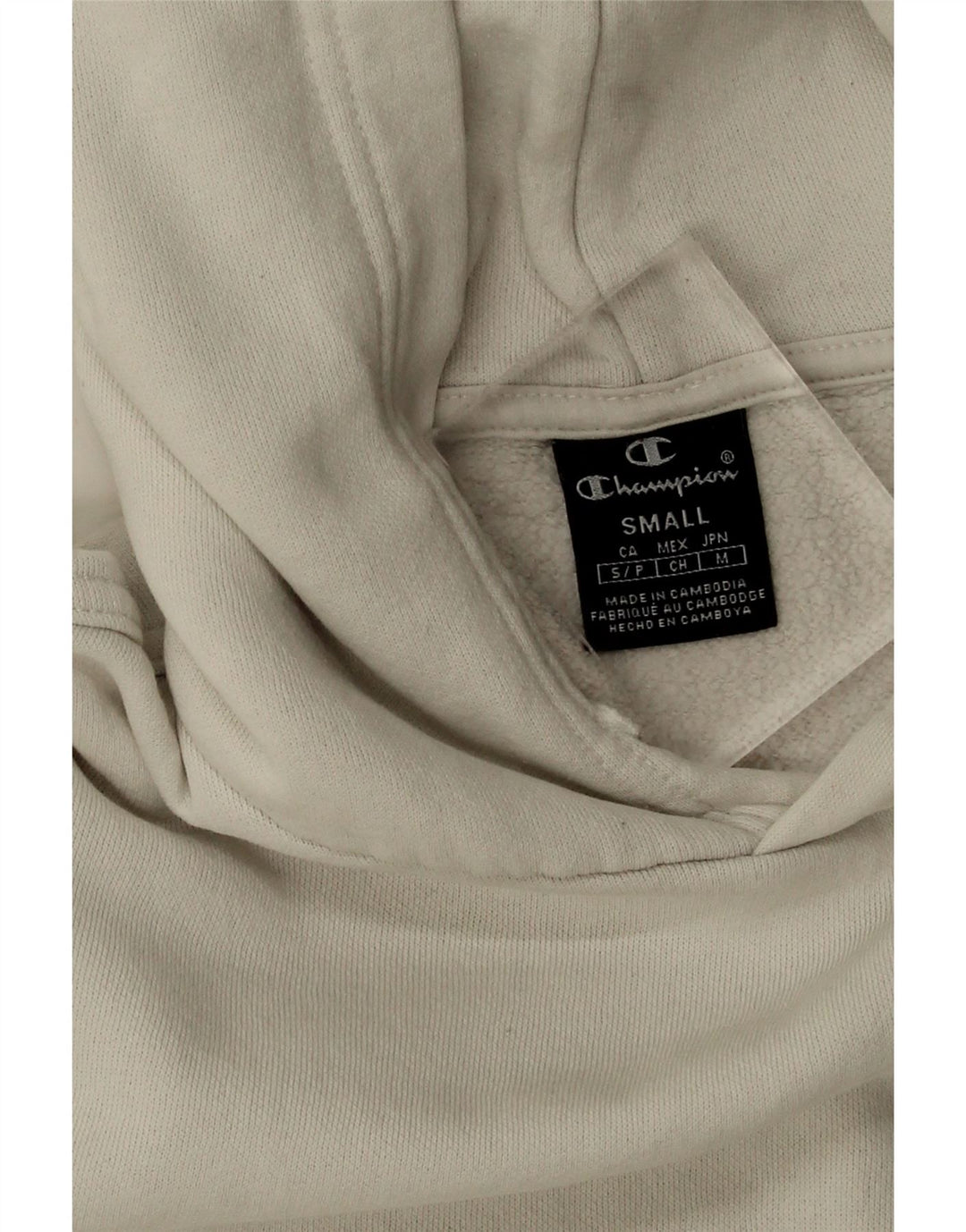 Champion Womens Oversized Hoodie Jumper UK 10 Small White