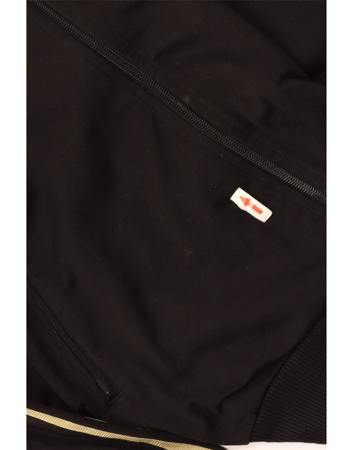 ADIDAS Mens Tracksuit Top Jacket Small Black Polyester