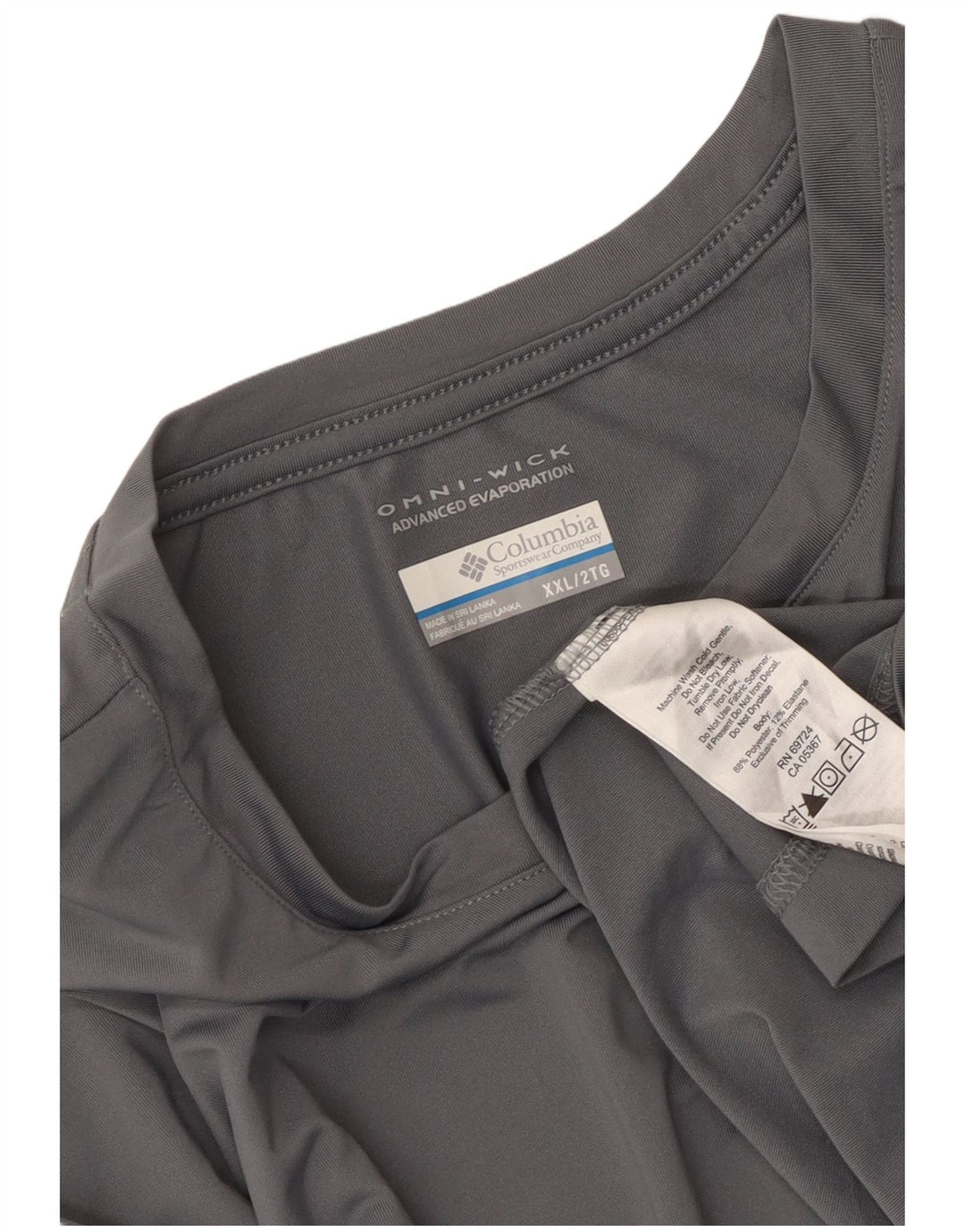 Columbia Mens Omni-Wick Top Long Sleeve 2XL Grey Polyester